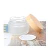 1PCS Wood Grain Glass Empty Jar Face Cream Bottled Mask Cosmetic Liquid Foundation Lotion Refillabe Bottle,Frosted,15g view 3