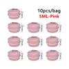10PCS Empty Aluminum Tin Jar For Cream Balm Nail Candle Cosmetic Round Storage Container Mini Metal Box,Pink,5ML view 2