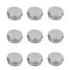 10PCS Empty Aluminum Jars Refillable Cosmetic Lip Balm Containers with Screw Cap,Silver,5g-25X16mm view 1