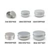 10PCS Empty Aluminum Jars Refillable Cosmetic Lip Balm Containers with Screw Cap,Silver,5g-25X16mm view 2