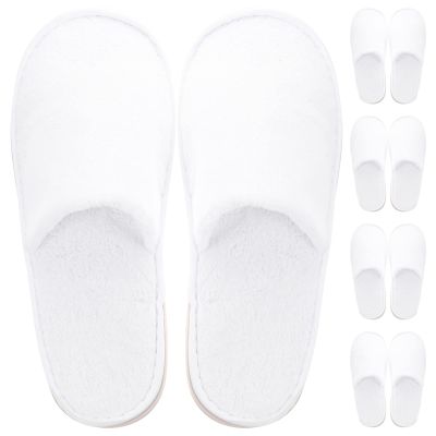 FOMIYES 5pairs Comfortable Non- Disposable Slippers for Guests of Fleece Indoor House Slippers for Hotels Home and Spa Use Unisex Design Breathable Softness