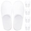 FOMIYES 5pairs Comfortable Non- Disposable Slippers for Guests of Fleece Indoor House Slippers for Hotels Home and Spa Use Unisex Design Breathable Softness view 1