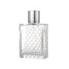 100ml Square Grids Clear Refillable Bottle Glass Empty Perfume Pump Bottle Spray Atomizer Cosmetic Containers view 4