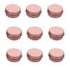 10PCS Empty Aluminum Jars Refillable Cosmetic Lip Balm Containers with Screw Cap,Rose gold,5g-25X16mm view 1