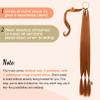 SEIKEA Long DIY Braided Ponytail Extension with Hair Tie Straight Wrap Around Hair Extensions Ponytail Natural Soft Hairpiece Copper Red 34 Inch (After Braided 30 Inch) view 2