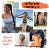 SEIKEA Long DIY Braided Ponytail Extension with Hair Tie Straight Wrap Around Hair Extensions Ponytail Natural Soft Hairpiece Copper Red 34 Inch (After Braided 30 Inch) view 3