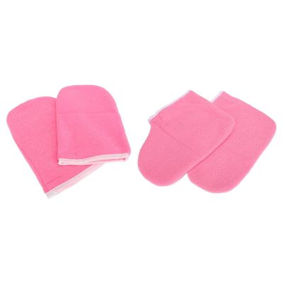 Pilipane Double Layer Thickening Multi Purpose Heat Preservation Moisturizing SPA Treatme Glove, SPA Wax Gloves Set, Wax Gloves Set SPA Care Gloves Paraffin Wax Bath Mitts Wax Care Insulated Mittens
