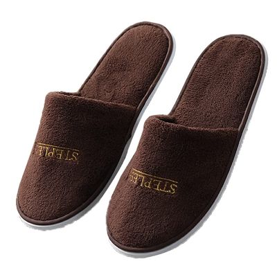 GHYUBYER Non-Disposable Slippers for Guestsspa Slippers for Men and Women10 Pairs Non-Slip Closed Top Slippers Comfortable, Leisure, Vacation (Color : Men's Brown, Size : 10 Pairs)