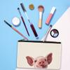 WIRESTER Canvas Zipper Makeup Bag, Cosmetic Pouch, Organizer Case for Women Girl, Multi-Purpose Travel Cosmetic Bag - Pig (1) view 4