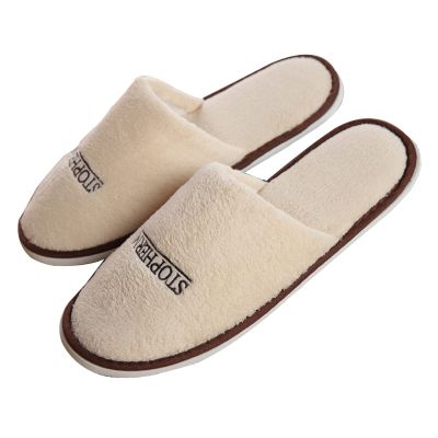 GHYUBYER Non-Disposable Slippers for Guestsspa Slippers for Men and Women10 Pairs Non-Slip Closed Top Slippers Comfortable, Leisure, Vacation (Color : Men's Beige, Size : 10 Pairs)