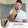 Healifty 3pcs Wooden Shaving Brush Natural Boar Bristle Beard Care Tool for Men Grooming Shaving Lightweight Easy to Clean for Travel and Daily Use Black view 2