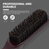 Healifty 3pcs Wooden Shaving Brush Natural Boar Bristle Beard Care Tool for Men Grooming Shaving Lightweight Easy to Clean for Travel and Daily Use Black view 4