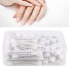 100pcs Nail Drill Bit Cleaning Brush, Dust Remover Manicure Tool Accessory Nail Dust Brush Accessory Manicure Pedicure Home Use (White) view 2