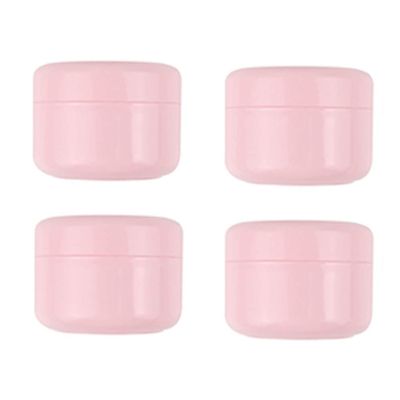 10PCS Plastic Empty Cosmetic Jar Cream Pot Travel Refillable Bottles Portable Cosmetic Container,Pink,100g