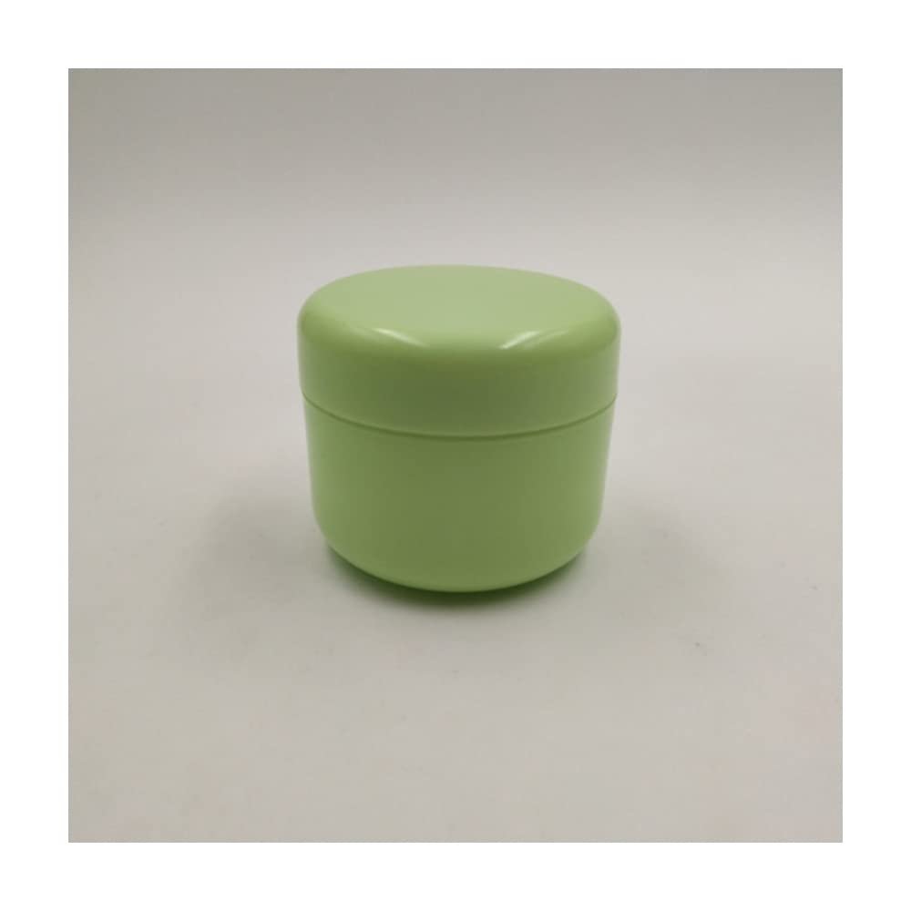 10PCS Plastic Empty Cosmetic Jar Cream Pot Travel Refillable Bottles Portable Cosmetic Container,Green,30g