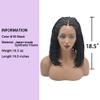 Braid Wigs 16" Shoulder Length 4x4" Lace Frontal Twist Braids Wigs with Baby Hair for Black Women Black Heat Resistant Synthetic Light Weight Glue-less Micro Box Braided Wig for African American Women (#1B Black) view 4