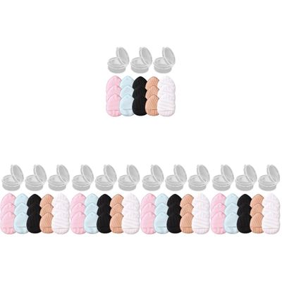 75 pcs for Pad Puff Mini Cream Sponge Foundation Girl with Fingertip Under Finger Beauty Great Tools Applicator Concealer Dry Puffs Corners Makeup Facial Eye Cosmetic