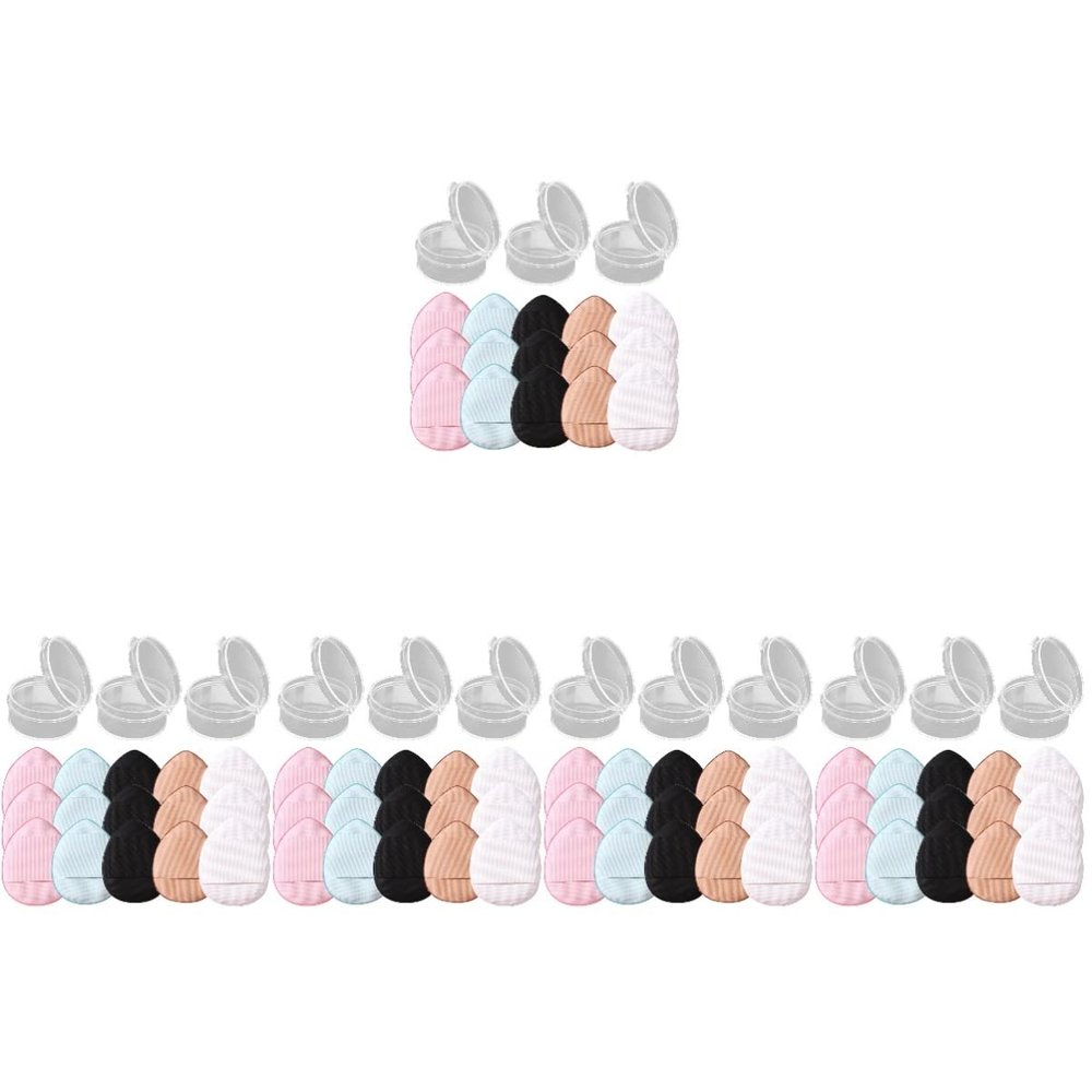 75 pcs for Pad Puff Mini Cream Sponge Foundation Girl with Fingertip Under Finger Beauty Great Tools Applicator Concealer Dry Puffs Corners Makeup Facial Eye Cosmetic