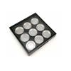 HLLMX 1 PCS Empty Eyeshadow Palette Portable Square Eyeshadow Box 9 Grids Cosmetics Storage Organizer 20mm Round Metal Pans for Eyeshadow Lipstick Blush Powder Pigment (Black) view 1