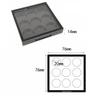 HLLMX 1 PCS Empty Eyeshadow Palette Portable Square Eyeshadow Box 9 Grids Cosmetics Storage Organizer 20mm Round Metal Pans for Eyeshadow Lipstick Blush Powder Pigment (Black) view 2