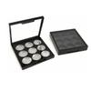 HLLMX 1 PCS Empty Eyeshadow Palette Portable Square Eyeshadow Box 9 Grids Cosmetics Storage Organizer 20mm Round Metal Pans for Eyeshadow Lipstick Blush Powder Pigment (Black) view 3