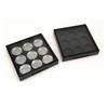 HLLMX 1 PCS Empty Eyeshadow Palette Portable Square Eyeshadow Box 9 Grids Cosmetics Storage Organizer 20mm Round Metal Pans for Eyeshadow Lipstick Blush Powder Pigment (Black) view 4