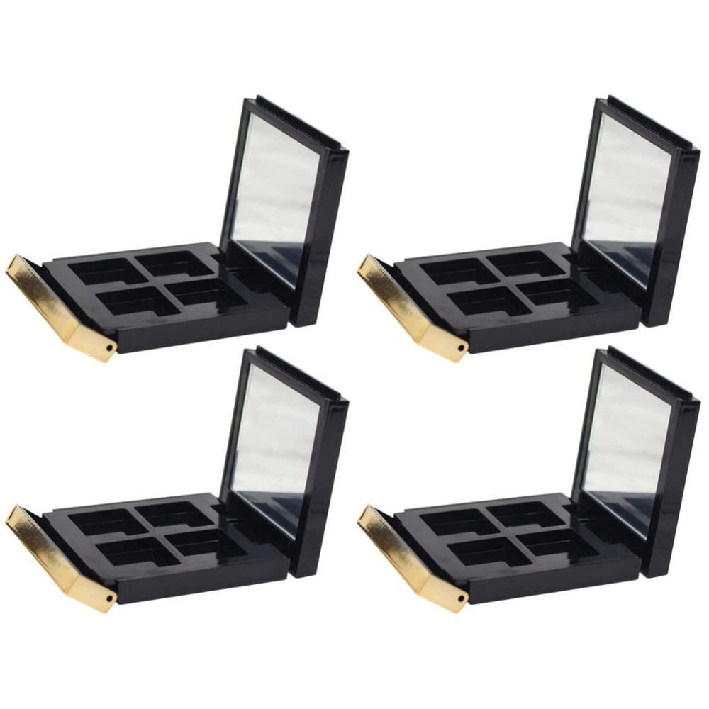 FOMIYES 4pcs Empty Magnetic Eyeshadow Palette Trim Portable Makeup Storage Case for Blush Eyeshadow and Lipstick for Travel and Daily Use
