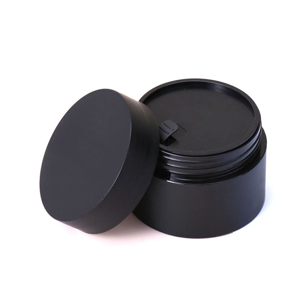 1PCS Round Plastic Empty Makeup Jar Refillable Bottle Cream Jar,black,50g