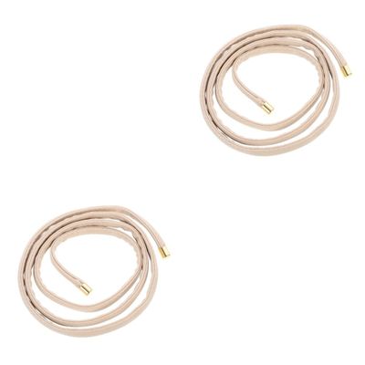 Mikinona 2pcs Creative Pu Leather Adjustable Hair Ties Bendable Wire Versatile Ponytail Holders for Everyday Wear Soft and Comfortable Hair Accessories for Women