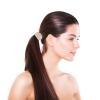 Mikinona 2pcs Creative Pu Leather Adjustable Hair Ties Bendable Wire Versatile Ponytail Holders for Everyday Wear Soft and Comfortable Hair Accessories for Women view 2