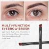Gerrii 200 Pieces Disposable Angled Eyebrow Brushes Bulk Brow Tint Brushes Eye Makeup Brush Eyeliner Brush Tinting for Women Girls Salon Beauty Cosmetic Make up Tool Esthetician Supplies(Black) view 3