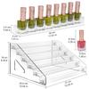 JessLab Nail Polish Organizer, Clear Acrylic Nail Polish Rack Essential Oil Holder Cosmetic Display Case Makeup Organizer Cosmetics Storage for Bathroom Vanity Countertop (6-Layer) view 2