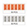 Dong Yong CNGZSY 100pcs Razor Blades Safety Scraper Glue Knife Glass Cleaner Replacement Carbon Steel Blade Ceramic Car Labels Remover E13 (50 pcs plastic50 Metal) view 1