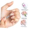 Kichvoe 4pcs Stainless Steel Cuticle Pusher Triangle Nail Art Scraper Gel Remover Tool for Manicure and Pedicure and Ergonomic Design Elegant Silver Finish view 3