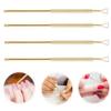 Kichvoe 4 Pcs Golden Nail Cuticle Pusher and Scraper Set Stainless Steel for Gel Polish Removal Cuticle Trimmer Tool for Manicure and Nail Art Home or Salon view 3
