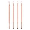 Kichvoe Cuticle Remover 4 Pcs Nail Polish Remover Triangle Cuticle Pusher Stainless Steel Manicure Tool Nail Polish Peeler Scraper for Fingernail and Toenail Rose Gold Cuticle Trimmer view 1