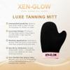 XEN-GLOW Self Tanning Mitt Applicator with Elastic Wrist for Face and Body - Ultra Soft Velvet Self Tanner Mitt Glove with Thumb for Streak Free & Even Coverage - Waterproof Tanning Glove - Black view 2