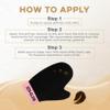 XEN-GLOW Self Tanning Mitt Applicator with Elastic Wrist for Face and Body - Ultra Soft Velvet Self Tanner Mitt Glove with Thumb for Streak Free & Even Coverage - Waterproof Tanning Glove - Black view 4