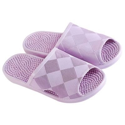 Shower Shoes Massage Slippers for Women Men, Shower Sandals Mens House Slippers Indoor Outdoor Foot Massagers Acupressure Slippers Men's Women's Bath Sandals Spa Yoga Shoes ( Color : Purple , Size : 4
