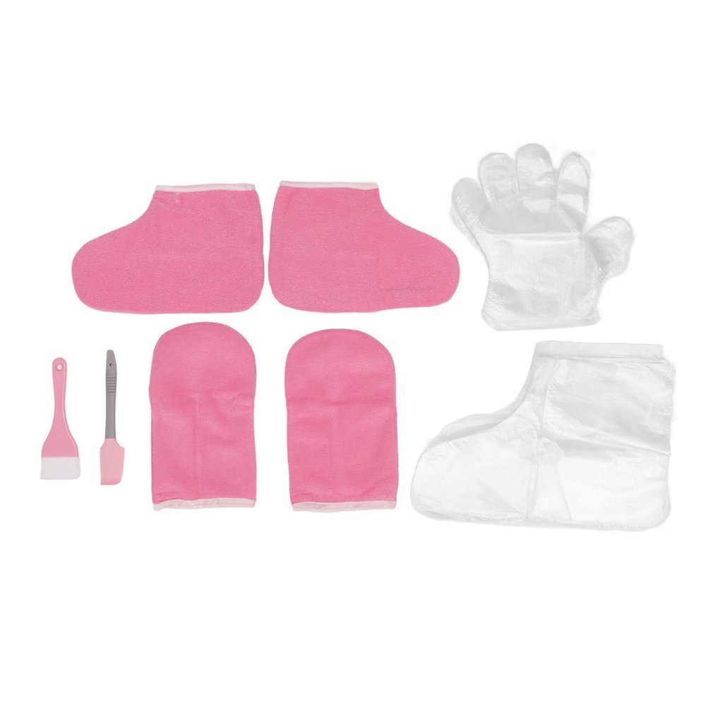 DOACT Paraffin Wax Hand and Foot Care Set, Spa Treatment Flannel Gloves, Socks, Mitts with Wax Brush and Shovel for Skin Care