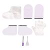 DOACT Paraffin Wax Bath Set, Hand Foot Cover with Large Brush Spatula Soft Thermal Mitts Booties Glove Liners for Hand Foot Care view 3