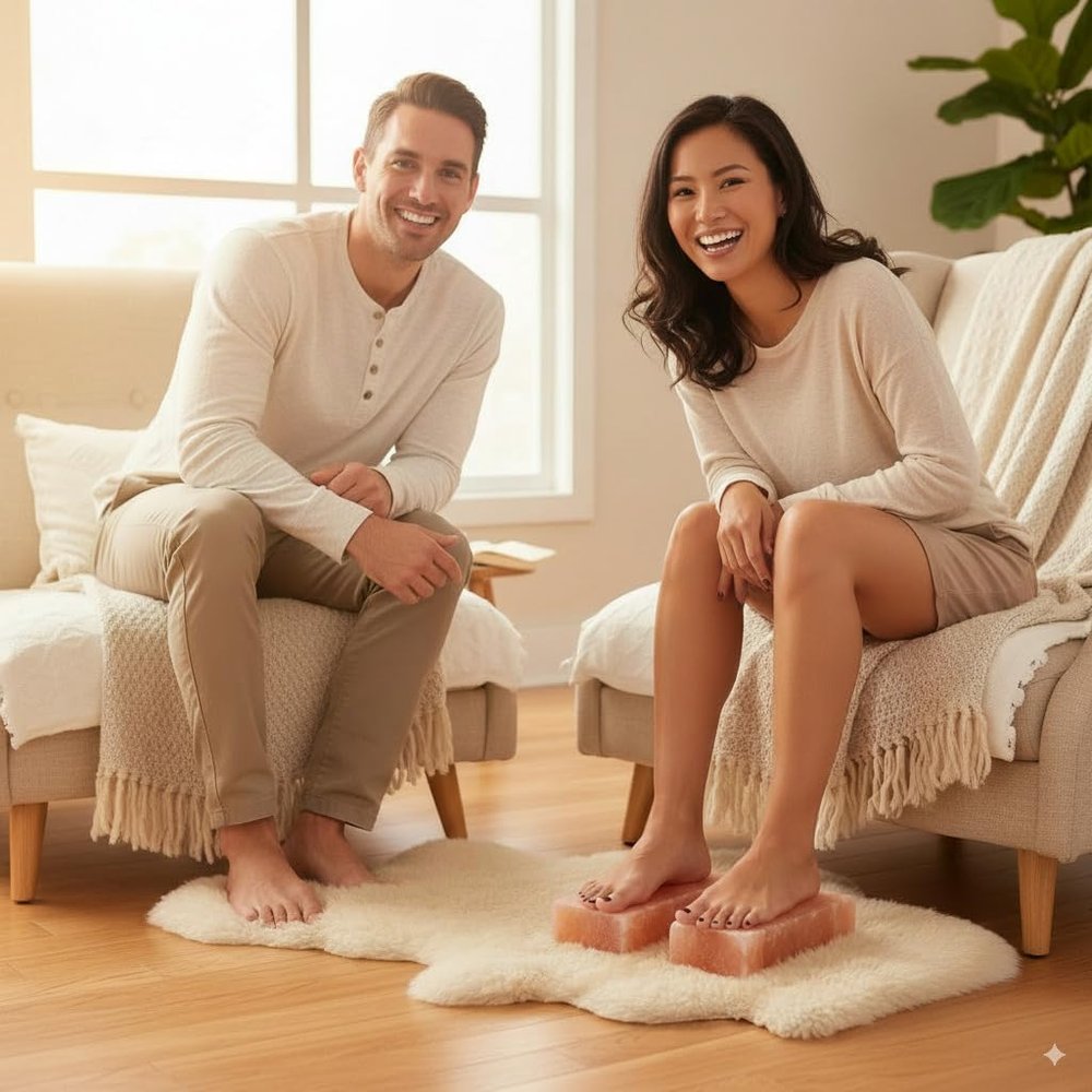 2 pieces Each 4x8x2 Foot Detox Himalayan Salt Blocks - Ionic Foot Plates