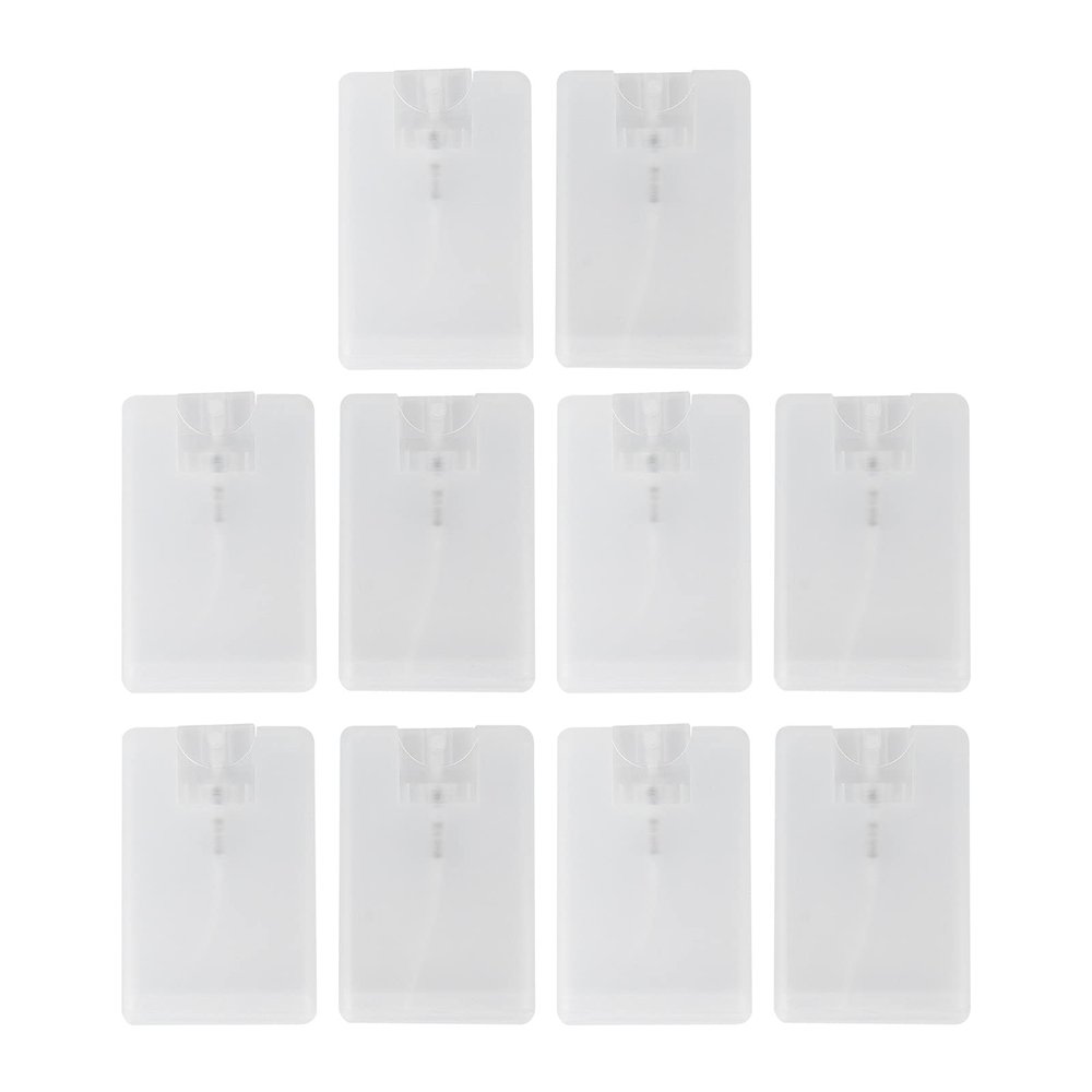 ZJchao Bottle, 10pcs Perfume Spray Bottles Credit Card Perfume Bottle Fine Mist Spray Bottles for Liquid Perfume Makeup Tool Travel Empty Flat Atomizer Pump Dispenser Cosmetic Container Jars