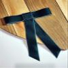 EmilyRose Couture Large Velvet Hair Bow Collection (Barrette, Hunter Green) view 2