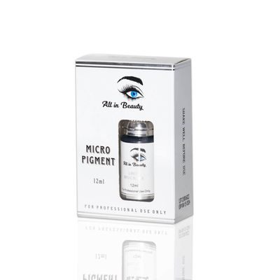 All in Beauty Permanent Makeup Pigment for Eyeliner, Vegan Microblading and Ombre Brows Pigments, Professional use Cosmetic Pigment. Eyeliner and Eyebrows Tattoo Pigment. Liner Pigment (12ml)