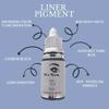 All in Beauty Permanent Makeup Pigment for Eyeliner, Vegan Microblading and Ombre Brows Pigments, Professional use Cosmetic Pigment. Eyeliner and Eyebrows Tattoo Pigment. Liner Pigment (12ml) view 3