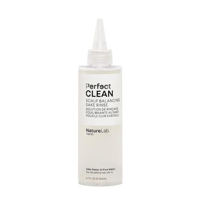 NatureLab.TOKYO Perfect Clean Sake Rinse pH Balancing Treatment for Dry, Itchy Scalp, Clears Buildup & Excess Scalp Oil, Hydrates with Rice Water & Ginseng, 6.7oz