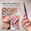 Pure Kolinsky Hair Acrylic Nail Brush - Round Shape Black Ferrule with Purple Wood Handle (Size 18) view 4