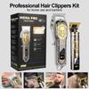 HIENA PRO Hair Clippers for Men T-Blade Trimmer Set, Men Professional Cordless Rechargeable Barber Hair Clippers Set with LED Display (Black-LCD) view 2