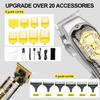 HIENA PRO Hair Clippers for Men T-Blade Trimmer Set, Men Professional Cordless Rechargeable Barber Hair Clippers Set with LED Display (Black-LCD) view 3